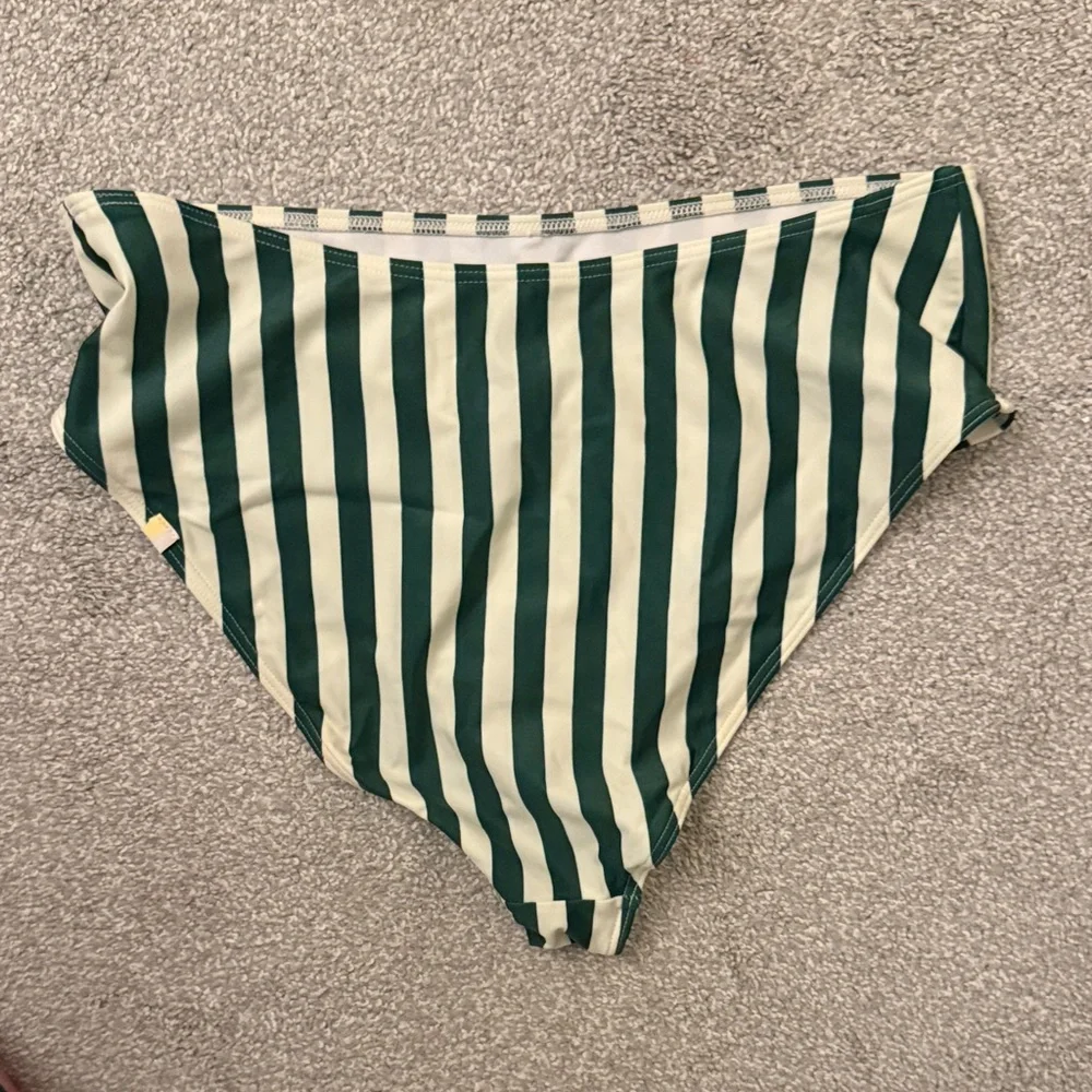 Summersalt Striped Green and White Bikini Set - Picture 3 of 5